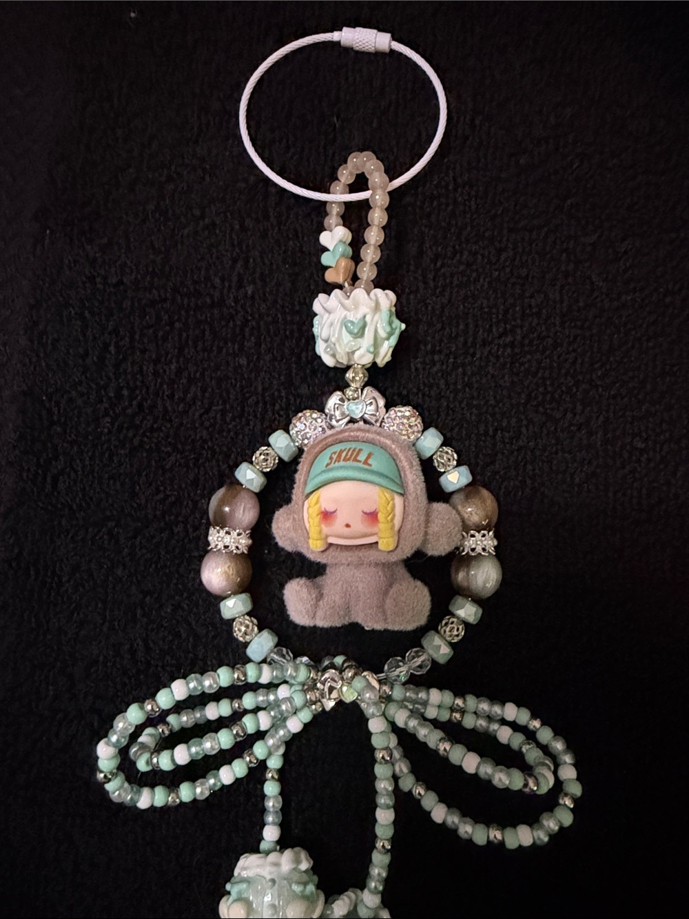 Plush SP Beaded Keychain - Mint